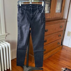 J Brand Distressed Black Denim Skinny Jean